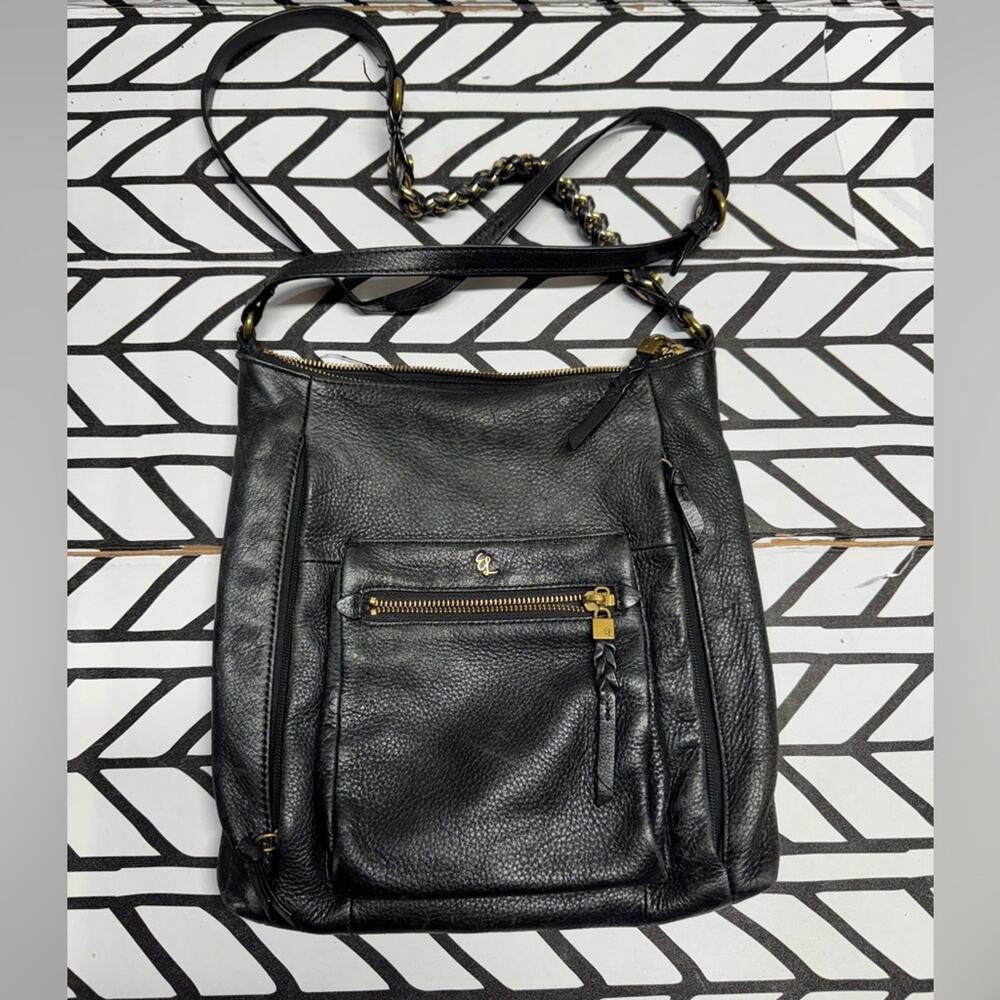 Elliot Lucca Black Leather Crossbody Bag
